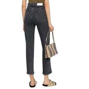 Re/Done 70s crop boot bootcut jeans demi high rise gray noir